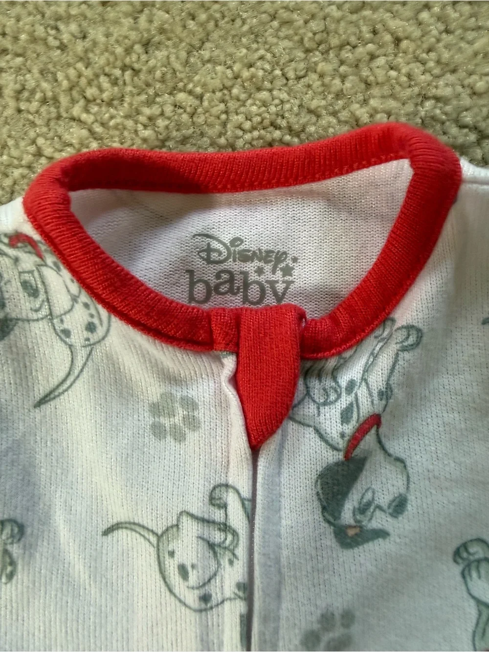Disney's 101 Dalmatians Baby Ultra Soft Sleep & Play One-Piece Pajamas 0-3 month